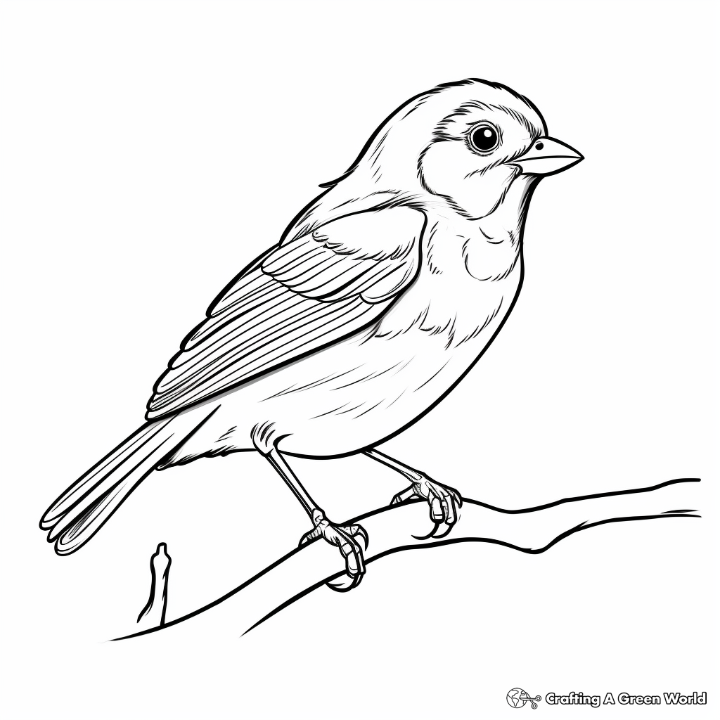 Declaration Oriole, USA's State Bird Coloring Page 3