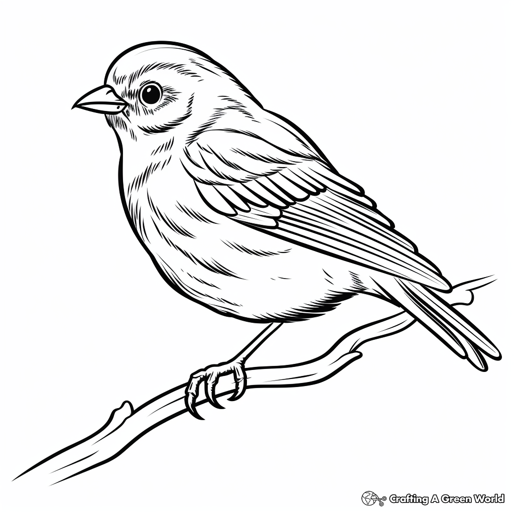 Declaration Oriole, USA's State Bird Coloring Page 4