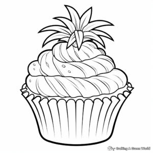 Decorate Your Own Cupcake Coloring Pages 1