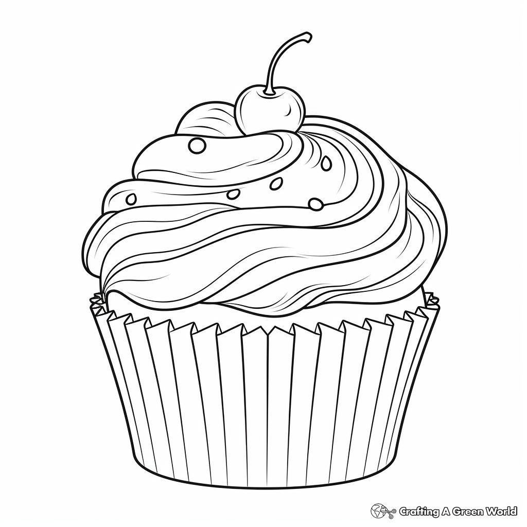 Decorate Your Own Cupcake Coloring Pages 2