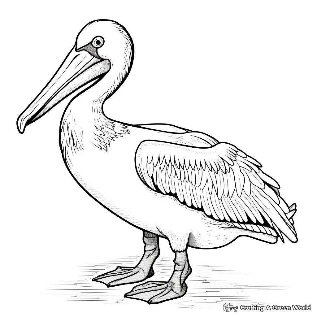 Decorative Australian Pelican Coloring Pages 4