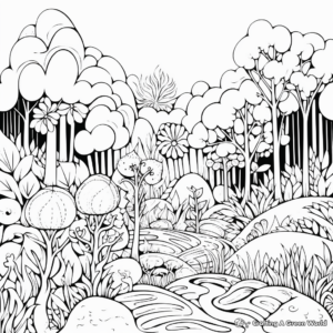 Deep Forest Zen Doodles Coloring Pages 3
