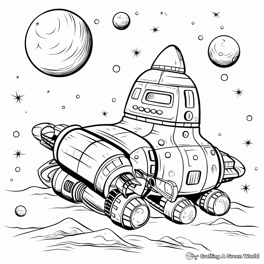 Deep Space Galaxy Coloring Pages for Adults 1