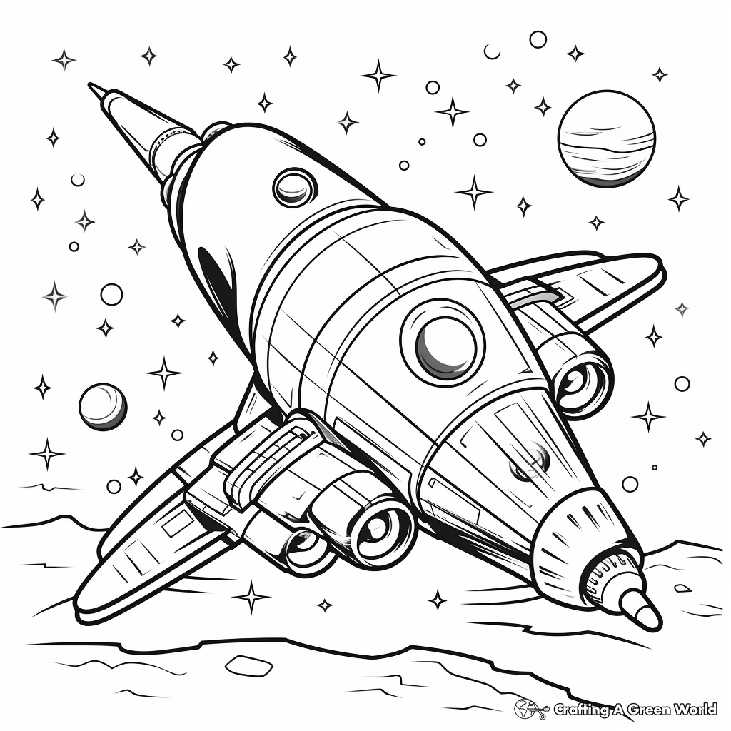 Deep Space Galaxy Coloring Pages for Adults 2