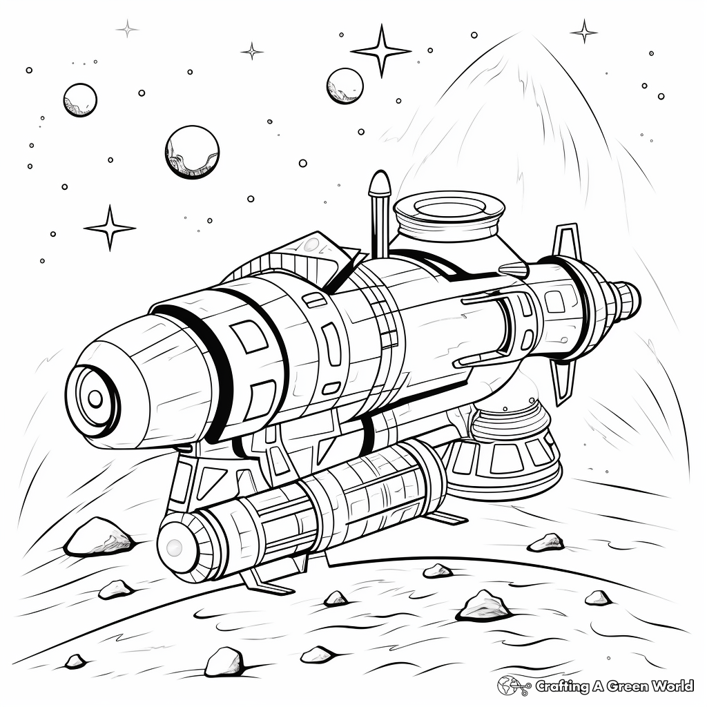 Deep Space Galaxy Coloring Pages for Adults 4