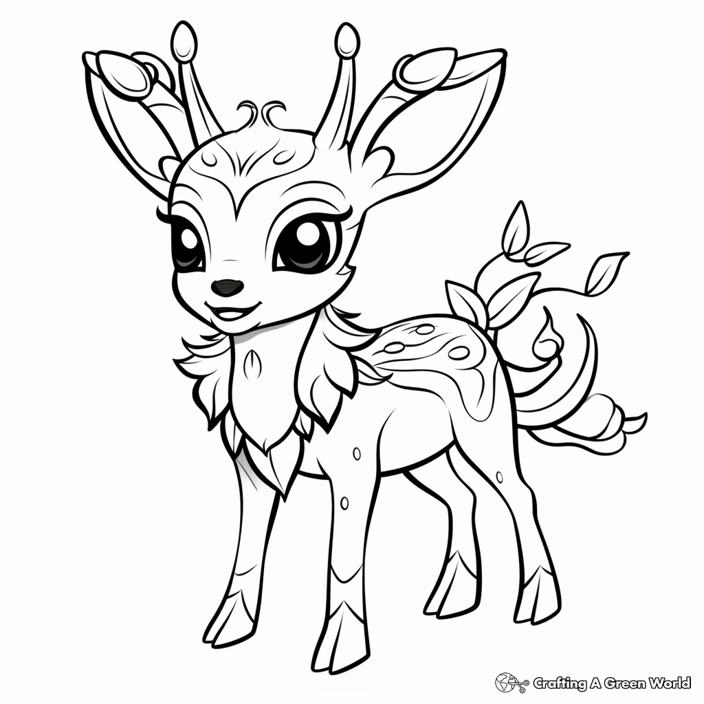 Deerling In The Wild Coloring Pages 1