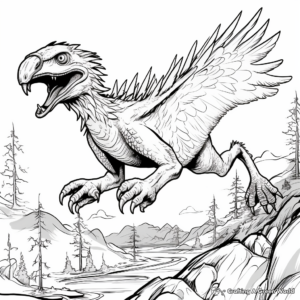 Deinonychus Hunt: Action Filled Coloring Pages 1