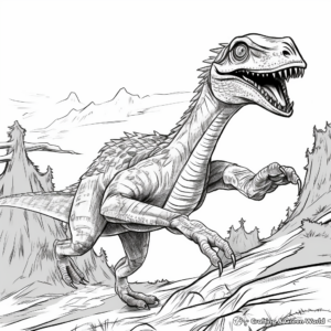 Deinonychus Hunt: Action Filled Coloring Pages 3