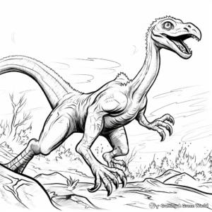 Deinonychus Hunt: Action Filled Coloring Pages 4