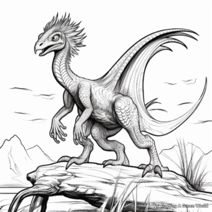 Deinonychus vs Velociraptor: Dinosaur Battle Coloring Pages 2