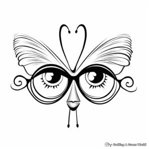 Delicate Butterfly Nose Coloring Pages 3