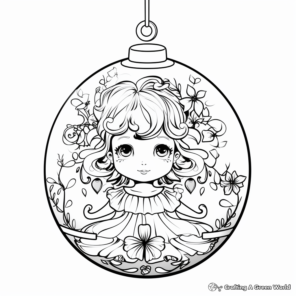 Delicate Glass Ornament Coloring Pages 2