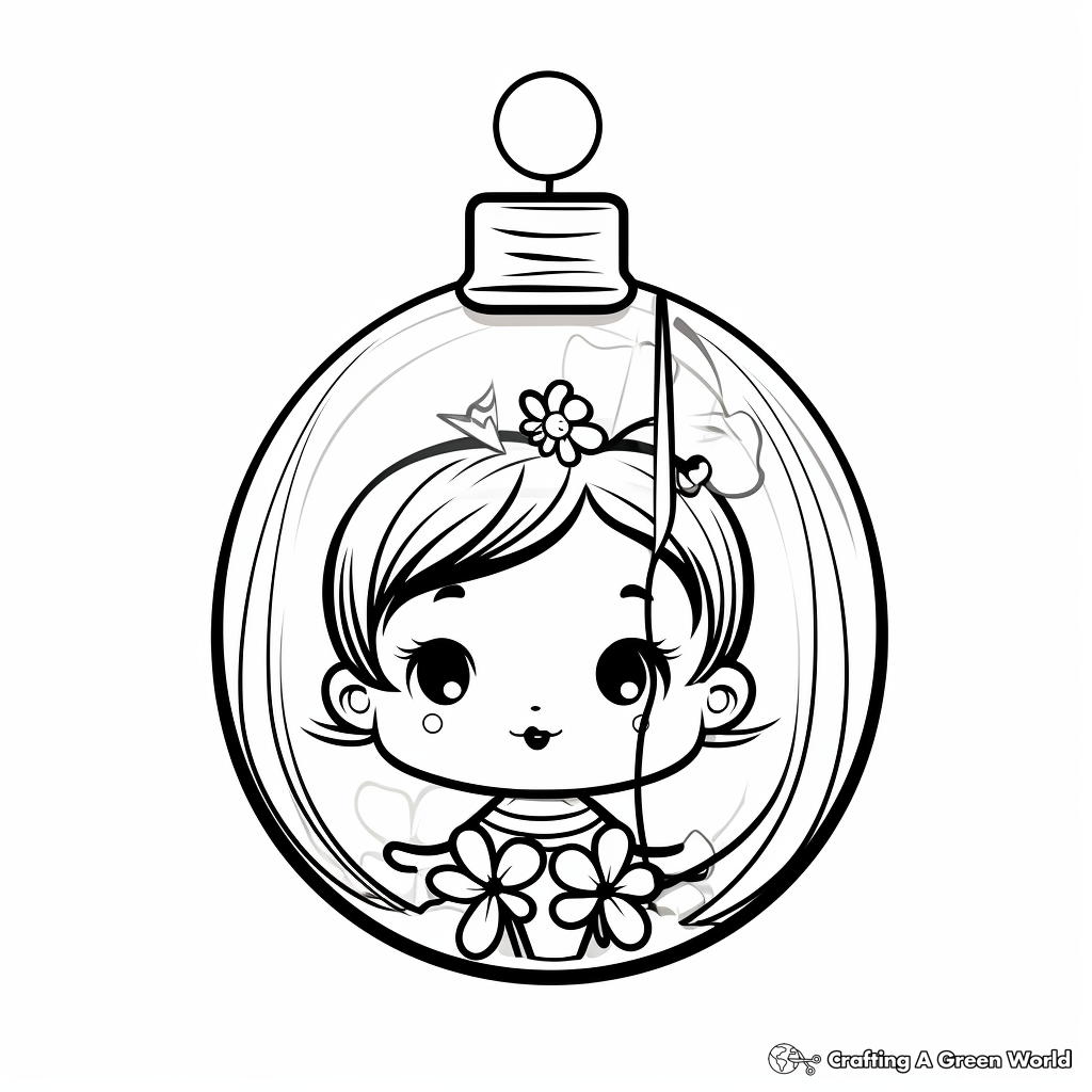 Delicate Glass Ornament Coloring Pages 3