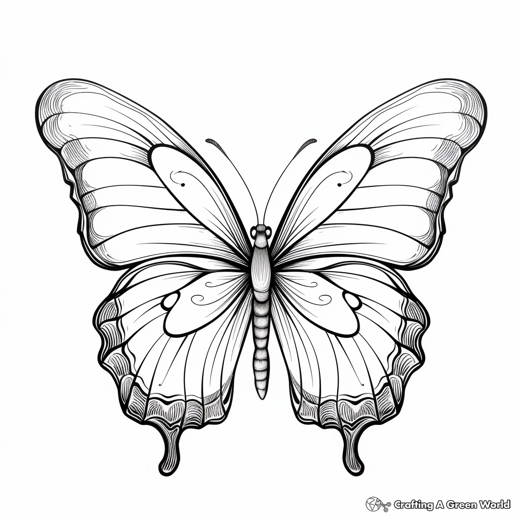 Delicate Monarch Butterfly Coloring Pages 3