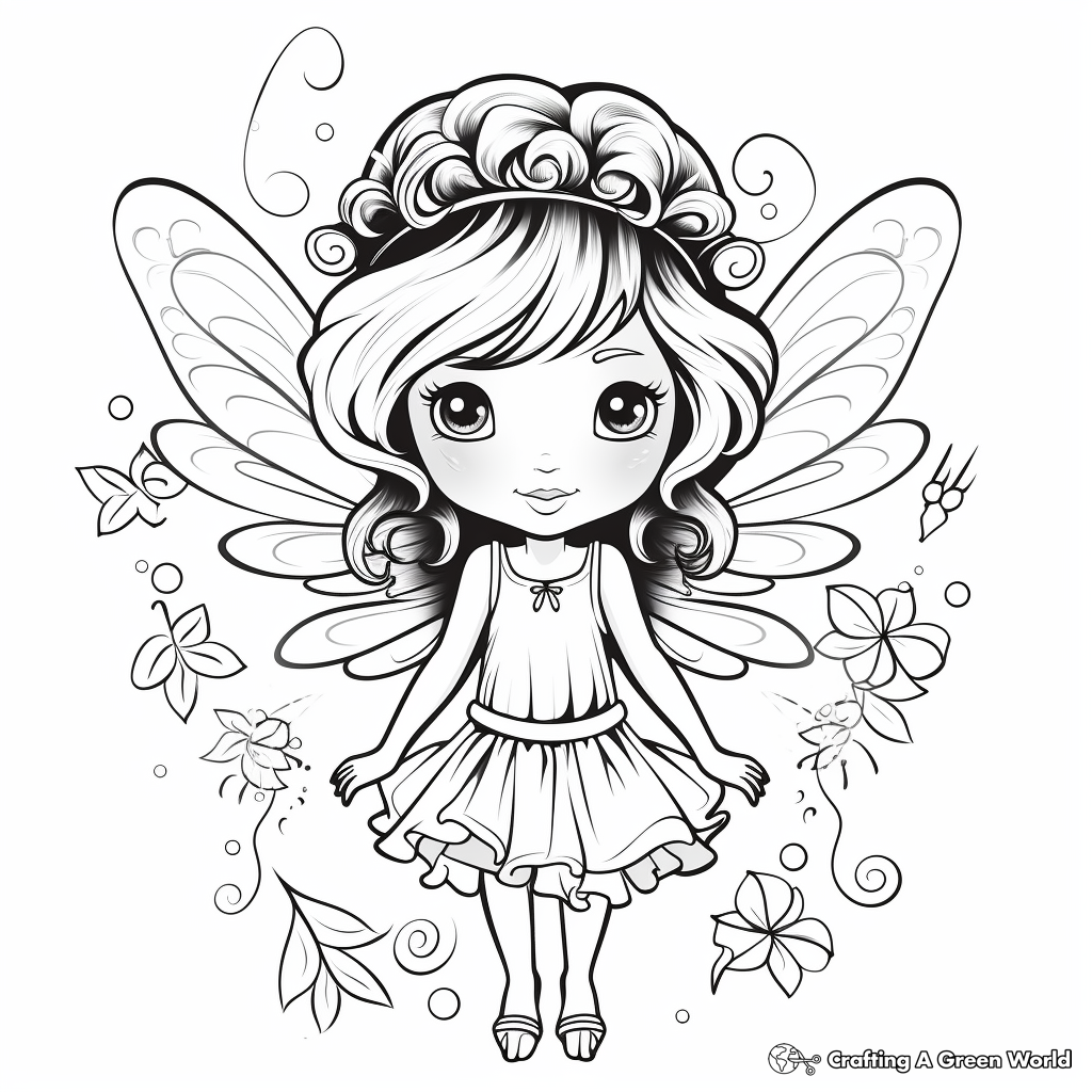 Delicate Pixie Coloring Pages 2