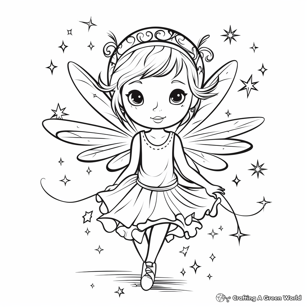 Delicate Pixie Coloring Pages 3