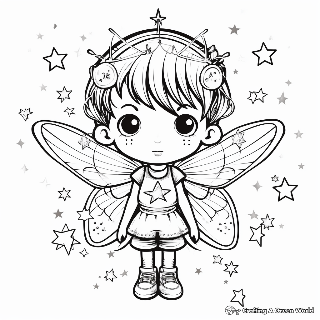 Delicate Pixie Coloring Pages 4