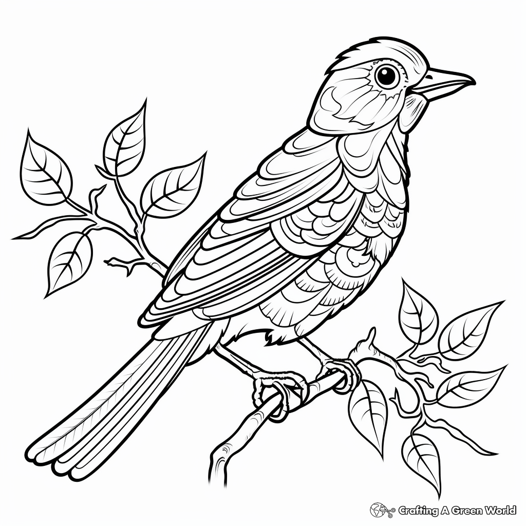 Delicate Songbird Coloring Pages 1