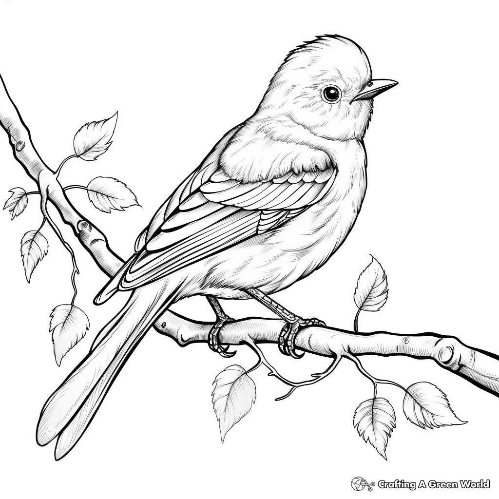 Delicate Songbird Coloring Pages 2