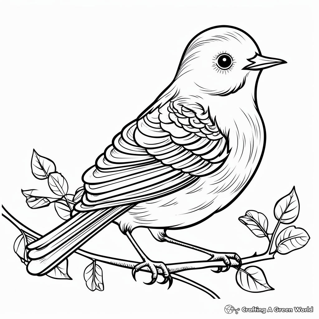 Delicate Songbird Coloring Pages 3