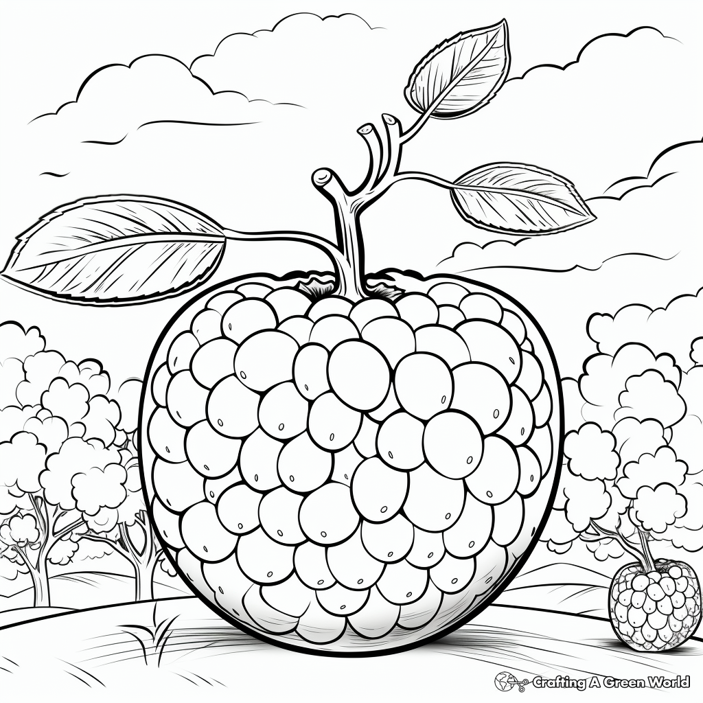 Delicious Blackberry Fruit Coloring Pages 1