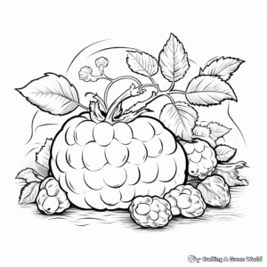 Delicious Blackberry Fruit Coloring Pages 2