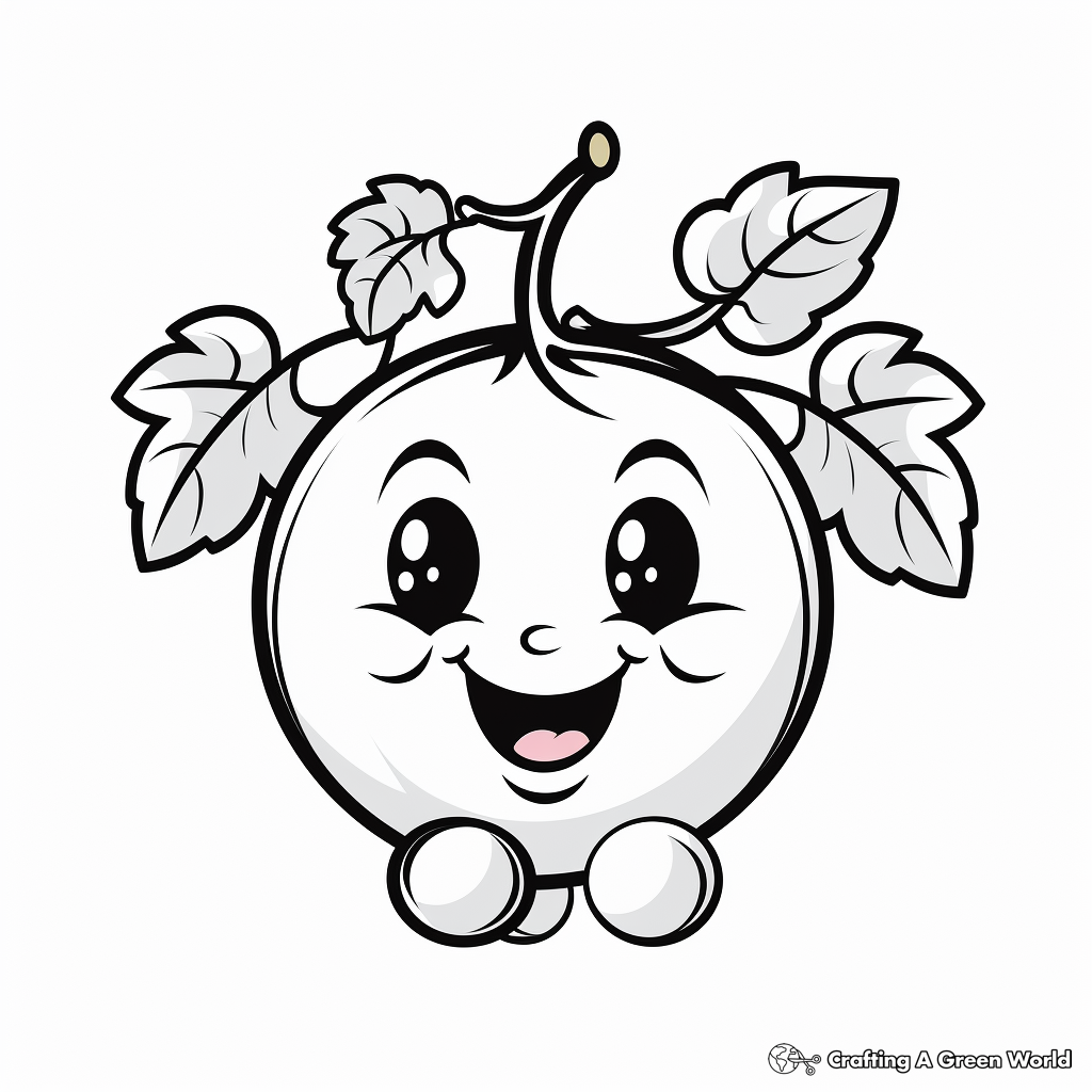 Delicious Blueberry Coloring Pages 2