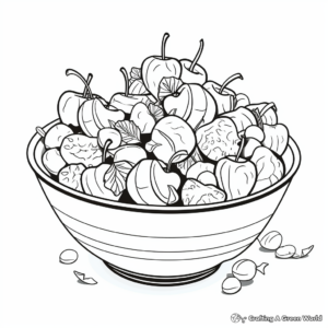 Delicious Fruit Salad Coloring Pages 2