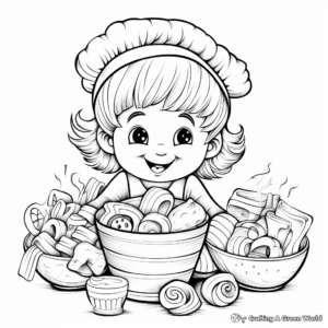 Delicious Pasta Coloring Pages for Kids 2