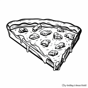 Delicious Pizza Slice Coloring Pages 1