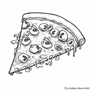 Delicious Pizza Slice Coloring Pages 2