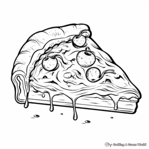 Delicious Pizza Slice Coloring Pages 3