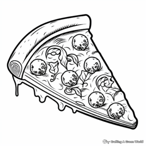 Delicious Pizza Slice Coloring Pages 4