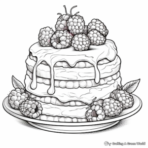 Delicious Raspberry Dessert Coloring Pages 3