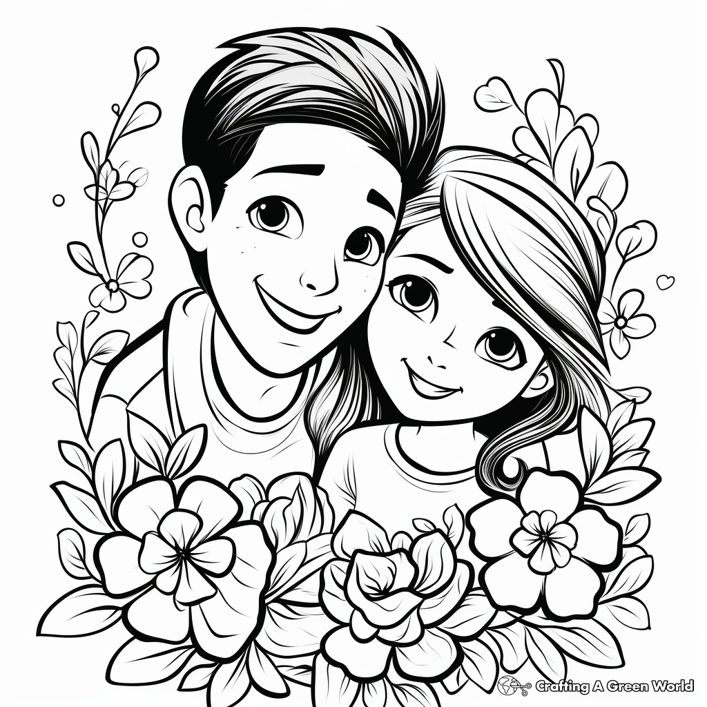 Delightful "Happy 10 Years Anniversary" Coloring Pages 1