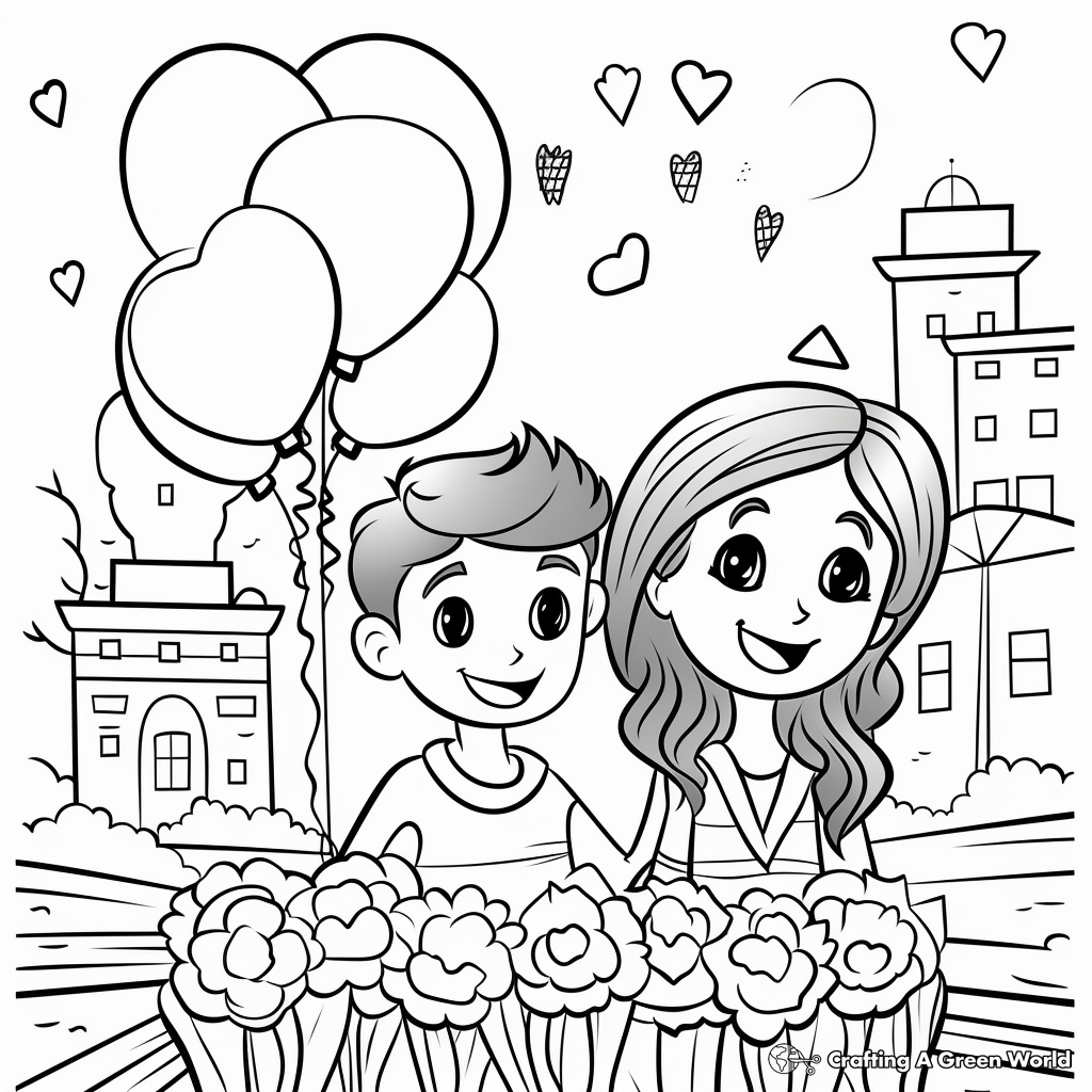 Delightful "Happy 10 Years Anniversary" Coloring Pages 4