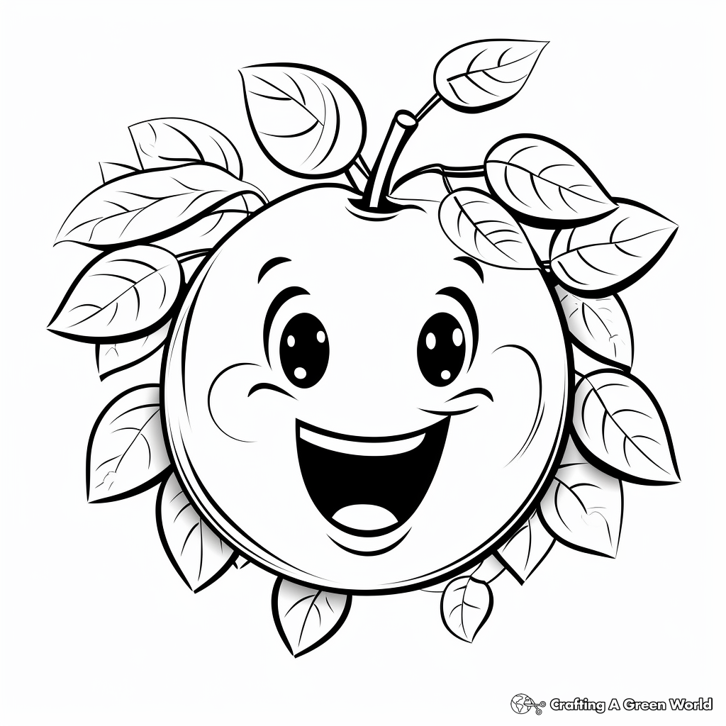 Delightful Avocado Smile Coloring Pages 2