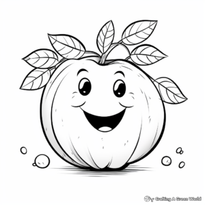 Delightful Avocado Smile Coloring Pages 4