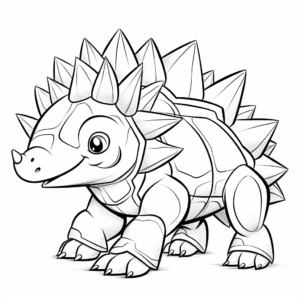 Delightful Baby Stegosaurus Coloring Pages for Children 1