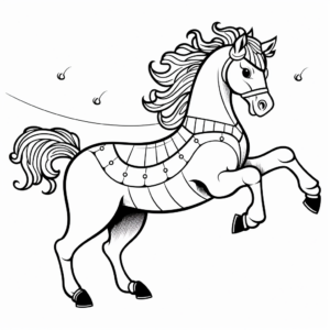 Delightful Dancing Horse Circus Coloring Pages 4