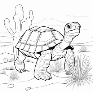 Delightful Desert Tortoise Coloring Pages 2