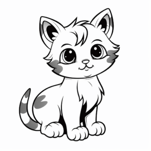 Delightful Domestic Kitten Coloring Pages 2