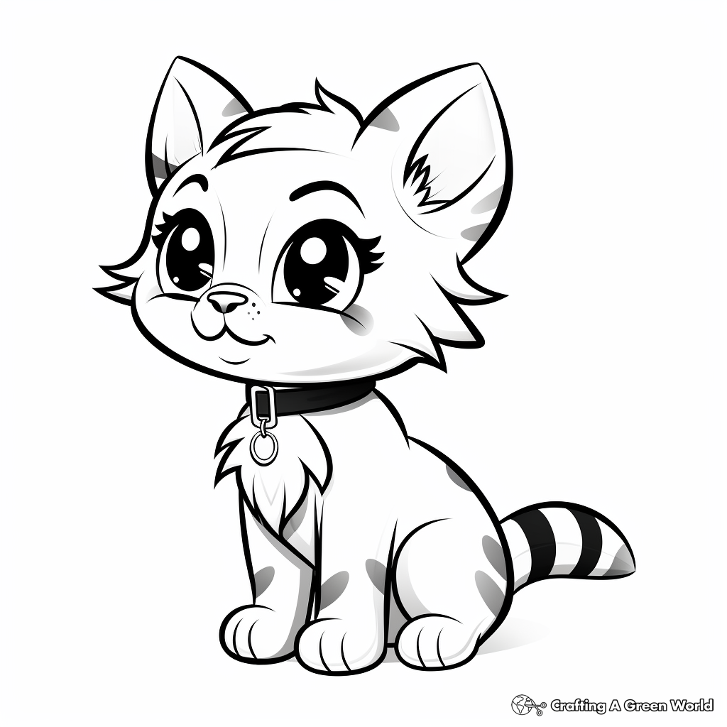 Delightful Domestic Kitten Coloring Pages 3