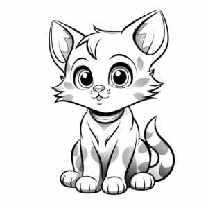 Delightful Domestic Kitten Coloring Pages 4