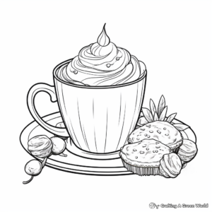 Delightful Hot Cocoa Coloring Pages 1
