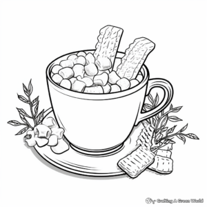 Delightful Hot Cocoa Coloring Pages 2
