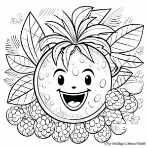 Delightful 'Joy' Fruit of the Spirit Coloring Pages 1