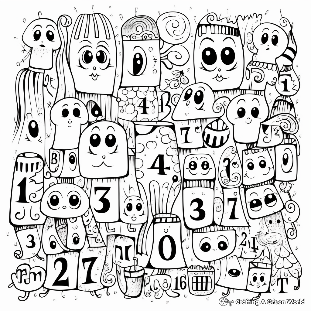 Delightful Kindergarten Numbers Coloring Sheets 4