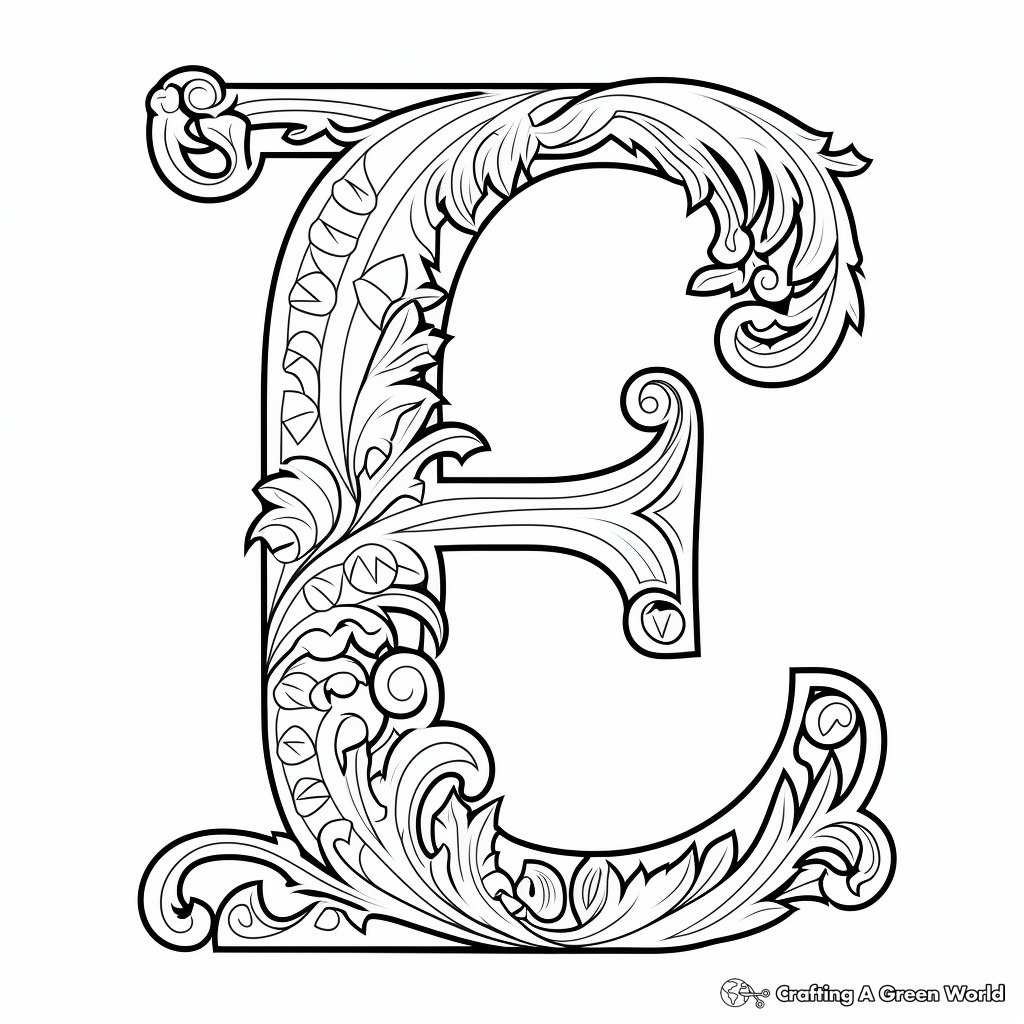Delightful Lowercase Letter E Coloring Pages 4