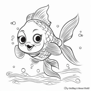 Delightful Mermaid Coloring Pages 3
